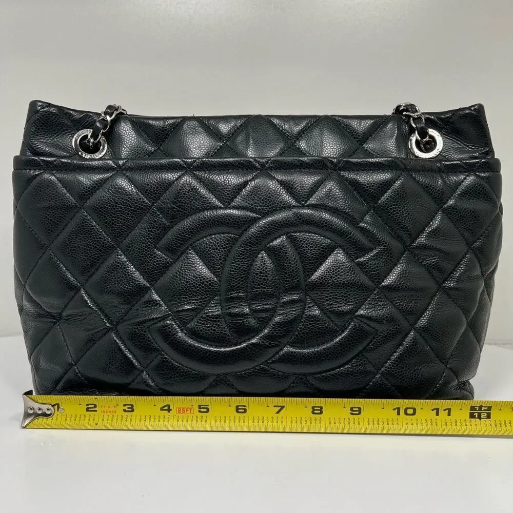 Chanel Caviar Quilted 31 Rue Chambon Paris Tote Bag Black